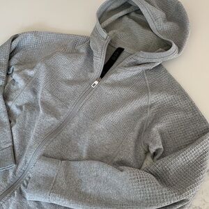 Lululemon Waffle Gray Hooded Zip-Up Jacket
